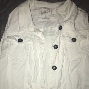White jean jacket